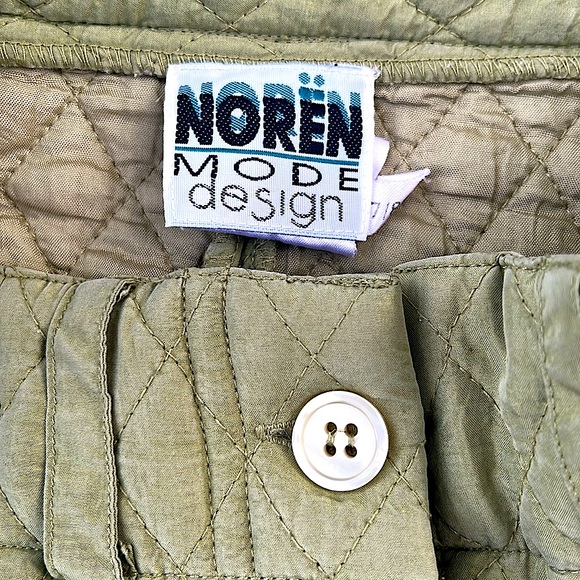 Vintage Silk Quilted NOREN Mode Designs Green Mini Skirt - Picture 4 of 5